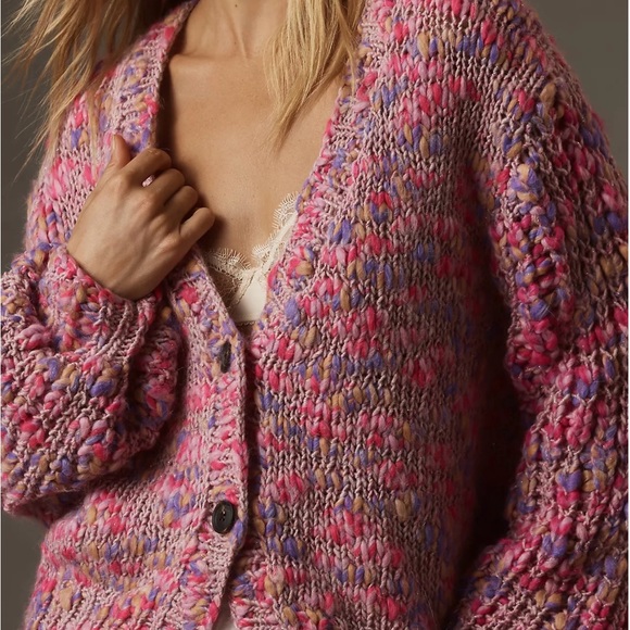 Line Speckled Cardigan Sweater - Picture 2 of 3